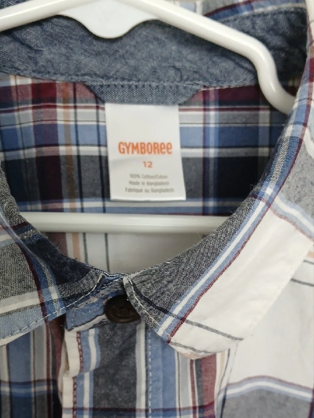 Gymboree Size 12 Plaid Short-Sleeve Button-Down Shirt